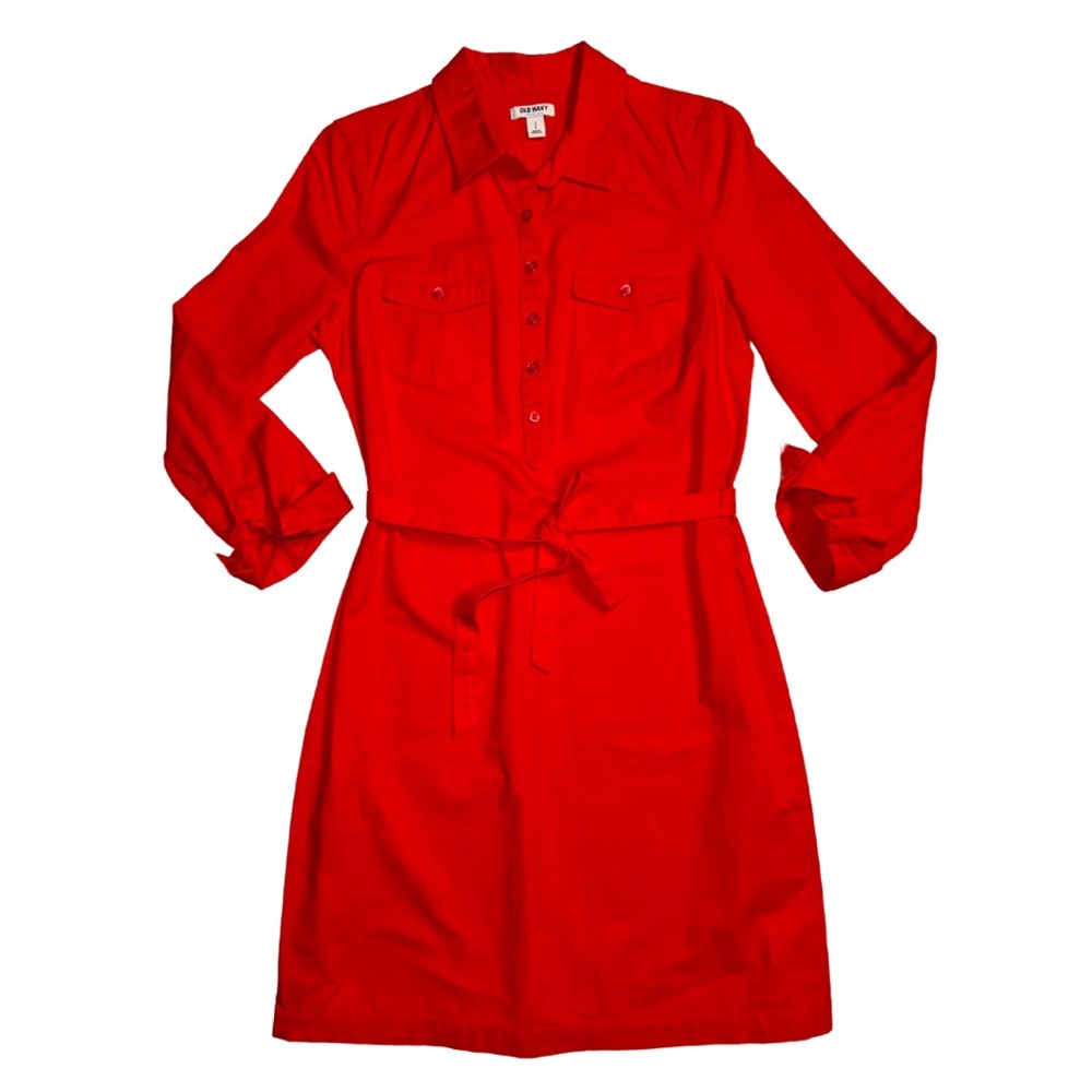 OLD NAVY | Women’s Red Button Front Shirt Dress Size SP